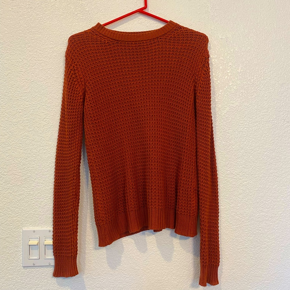 Burnt Orange Sweater-American eagle “don’t ask why”